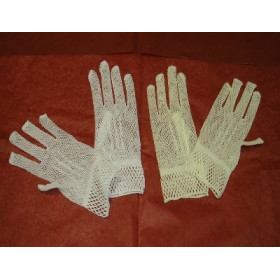Paire de gants Résille Enfant blanc