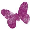 6 sous verres colorés en tissu papillon