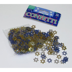 Confettis bicolores étoiles de david en sachet 14g