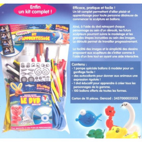Kit d'Apprentissage 100 Ballons Magiques pompe et DVD