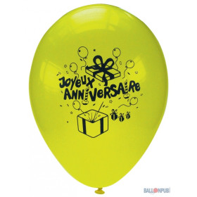 10 ballons gonflables anniversaire assortis