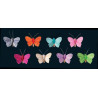 6 petites pinces déco chic papillon colorées