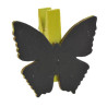 6 pinces déco originales colorées papillon en bois