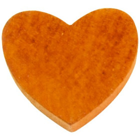 12 confettis cœur orange/turquoise en tissu non tissé déco