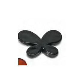 10 déco de table papillon noir translucide