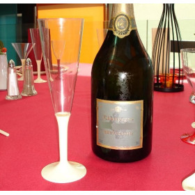 10 flûtes à Champagne réutilisables "Pied Couleur"