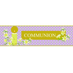Banderole Communion en papier 2,44 m