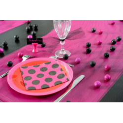 Chemin de table jetable coloré avec rendu de tulle en plastique