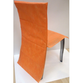 10 housses de chaise jetables orange en tissu non tissé