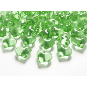 30 mini-cœurs en cristal déco colorés