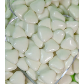 Dragées cœur chocolat Reynaud blanc – 1 kilo