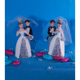 2 figurines mariage chic...