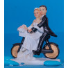 Figurine mariage couple romantique à vélo
