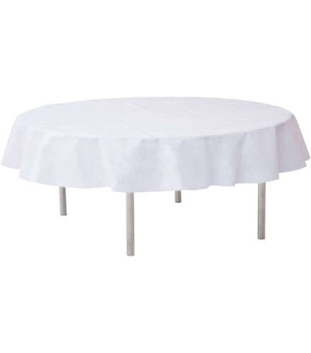 Nappe Ronde Jetable 240 cm Blanche