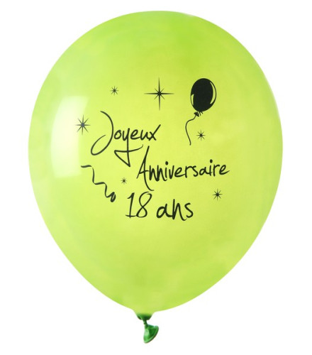 Ballons gonflables anniversaire vert