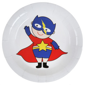 10 assiettes anniversaire enfant avec super héros