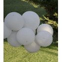 8 ballons gonflables mariage métallisés argent
