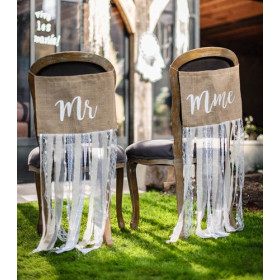 Fanions de chaise Mr et Mme
