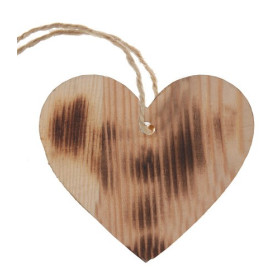 Marque-places mariage en bois forme coeur
