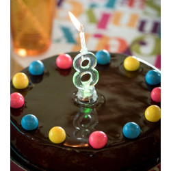 Bougie d'anniversaire originale chiffre avec LED colorée