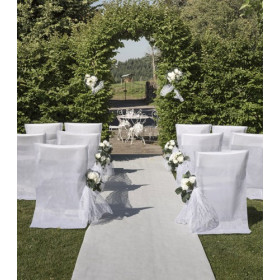 Tapis mariage blanc pour cérémonie d'église en tissu non tissé de 15 m