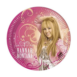 Assiettes jetables originales Hannah Montana