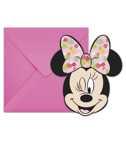 6 Cartes D Invitation Minnie Enveloppe Dragee D Amour