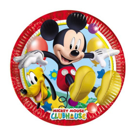 8 assiettes jetables en carton Mickey