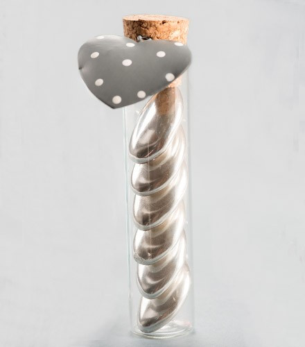 Tube en verre pour dragées avec bouchon en liège (80.17.86) - Art
