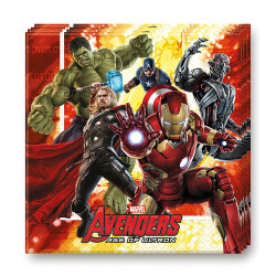 16 serviettes jetables en papier Avengers