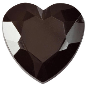 6 diamants cœur en plastique déco colorés