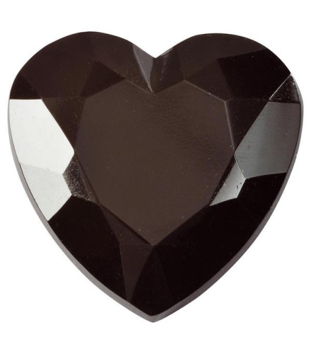 6 diamants cœur en plastique déco colorés