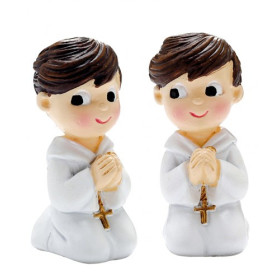 Sujet à dragées Communion figurine garçon en résine 4,5 cm