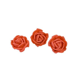 6 roses autocollantes colorées