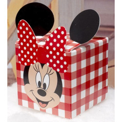 10 boîtes à dragées carton Minnie forme cube