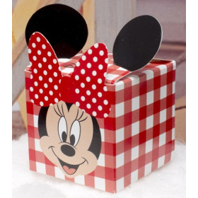 10 boîtes à dragées carton Minnie forme cube