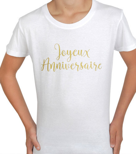 T-shirt homme anniversaire or