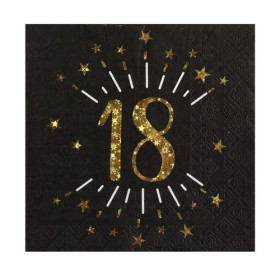 20 serviettes jetables anniversaire papier âge