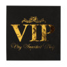 20 serviettes jetables papier VIP noir et or