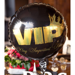 Ballon gonflable VIP rond noir