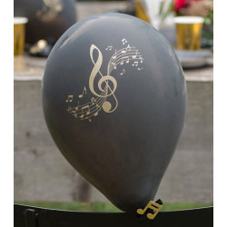 8 ballons gonflables musique noirs