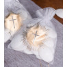 6 sacs à dragées Communion organdi croix