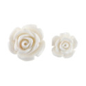 20 roses déco dragées assorties plastique blanc