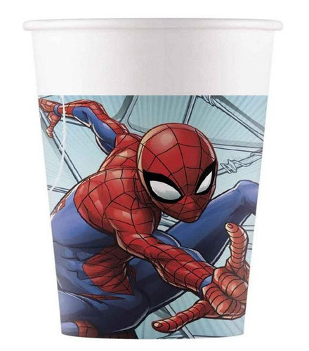 8 gobelets jetables plastique Spiderman 20 cl