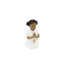 Sujet à dragées Communion fille noire figurine 6 cm
