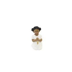 2 sujets à dragées Communion fille noire figurine 4 cm