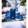 10 étiquettes à dragées ancre carton bleu marine