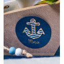 24 stickers ancre marine merci