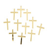 10 confettis de table Communion croix plexi or