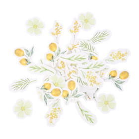 100 confettis de table mimosa citron